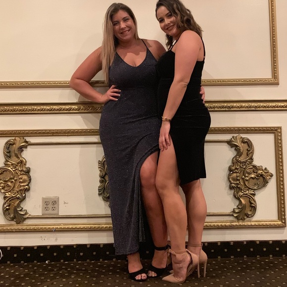 BCBG Generation Sparkly Navy Gown - Picture 2 of 4